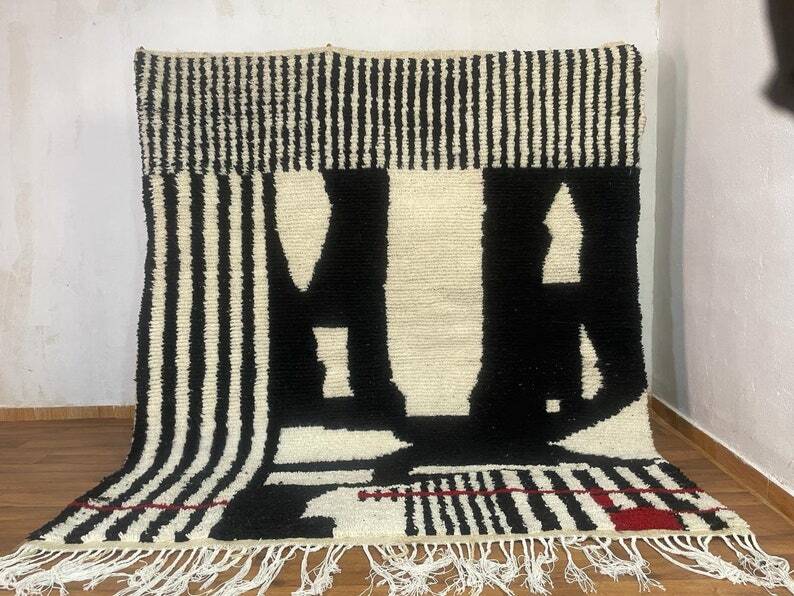 Large handmade bjaad rug 300cm x 200cm