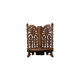 Antique French Walnut Corner Wall Console, late 1800s