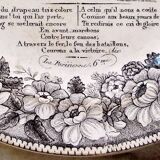 Set of 2 talking plates by Montereau Lebeuf Thibault 19th century