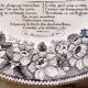 Set of 2 talking plates by Montereau Lebeuf Thibault 19th century