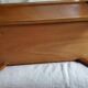 Vintage 1970s wooden and rattan toy chest