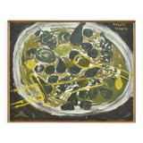 Fruit plate painting, 1970s.