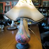 Large mushroom lamp in glass paste by Pascal GUYOT