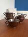 Set of 6 vintage ceramic mugs - chocolate-coloured stoneware mug