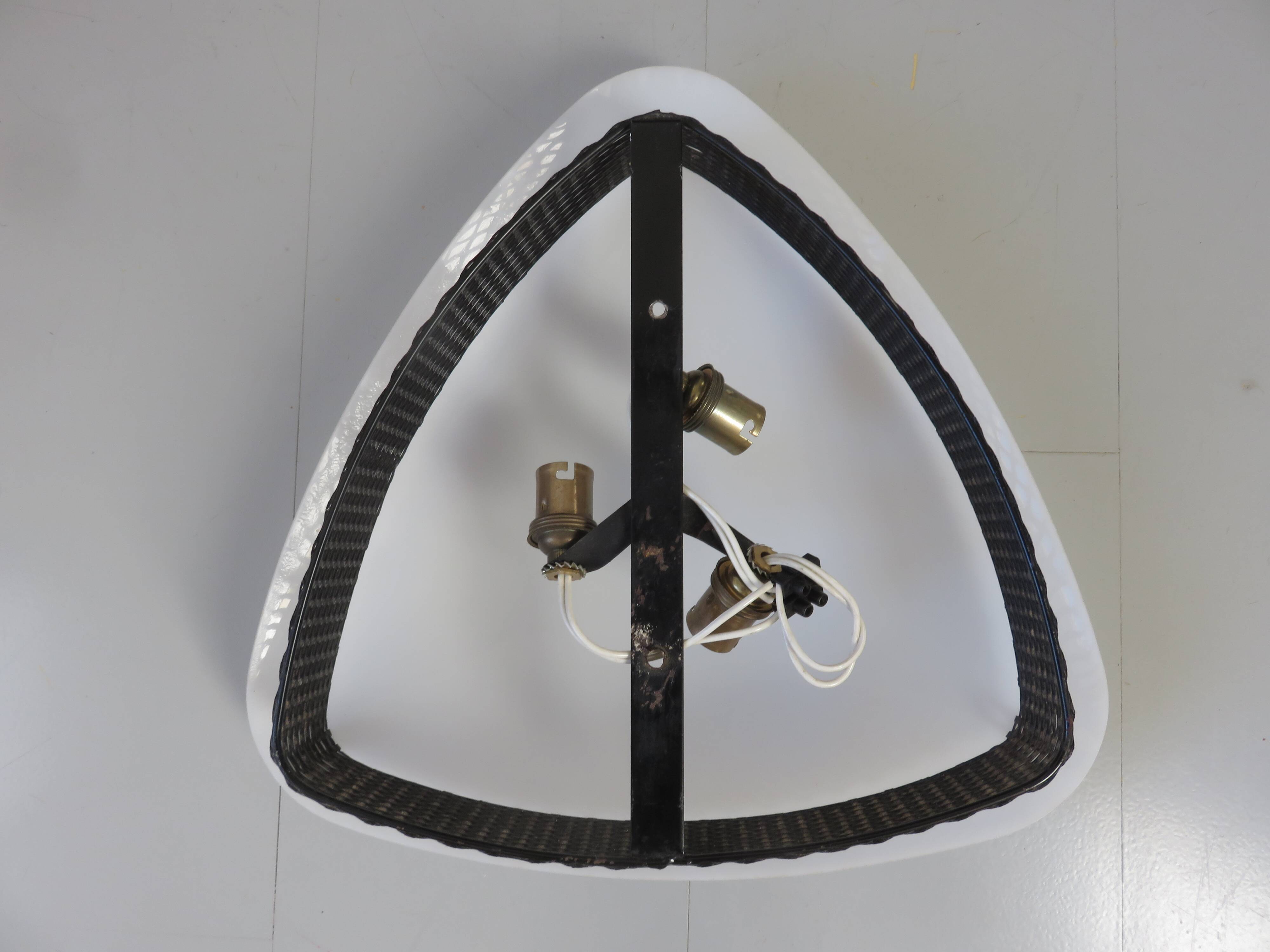 Applique en perspex et métal déployé années 50 60