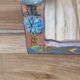 Rare wall mirror signed Les Argonautes, Vallauris.