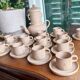 12-cup service with saucers and a pourer - Vieux grès de la Tour