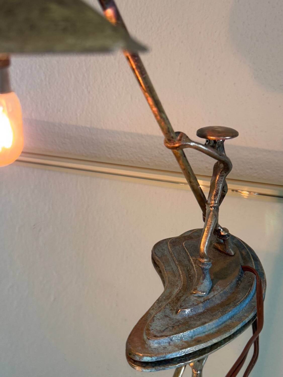 Hakuli bronze lamp from Israel, 1950s