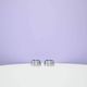 Vintage set of 2 aluminium tealight holders Menu