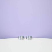 Ensemble vintage de 2 porte-bougies en aluminium Menu