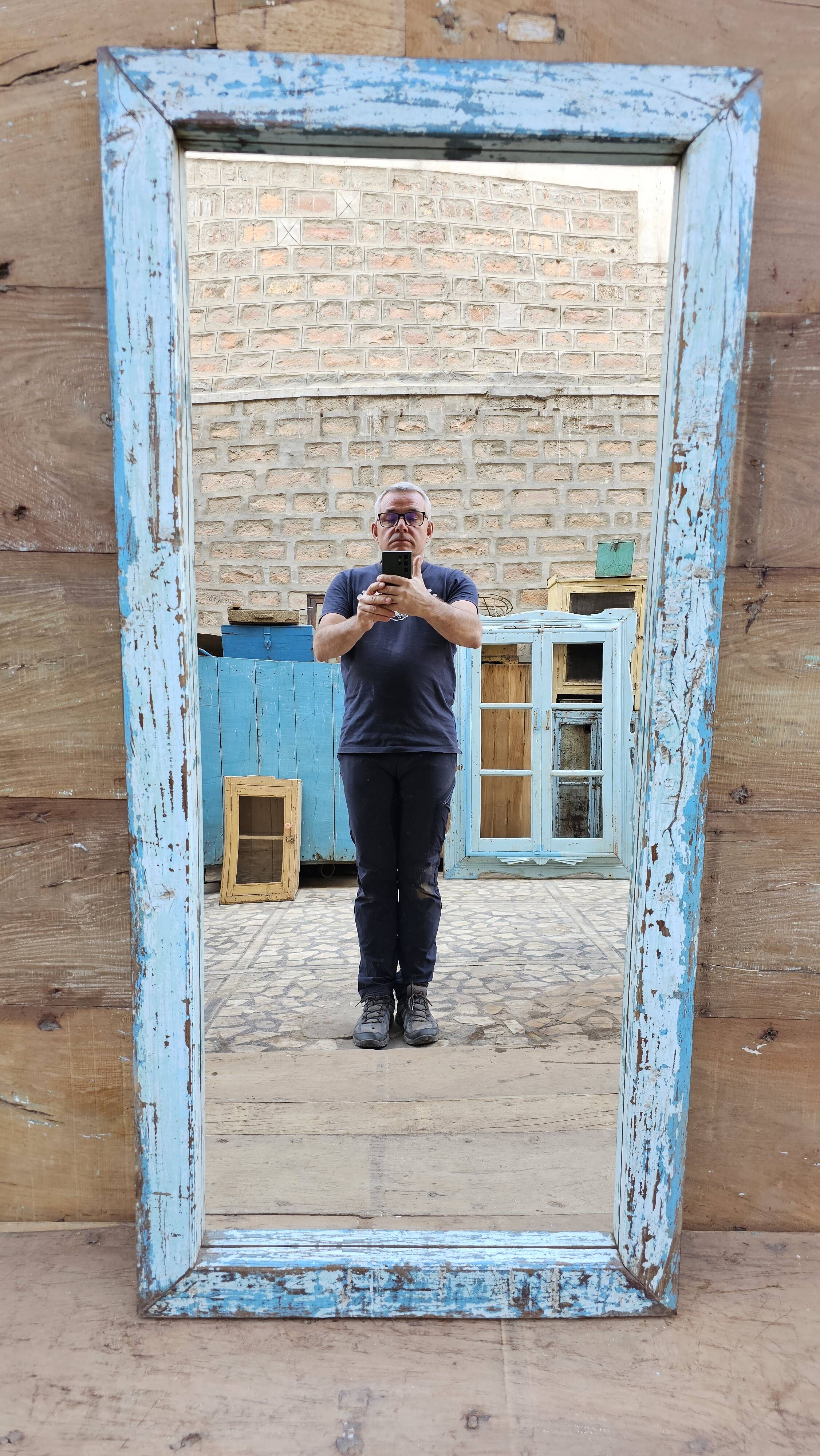 Teak mirror from Burma
