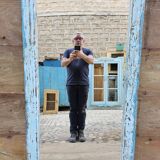 Burmese teak mirror