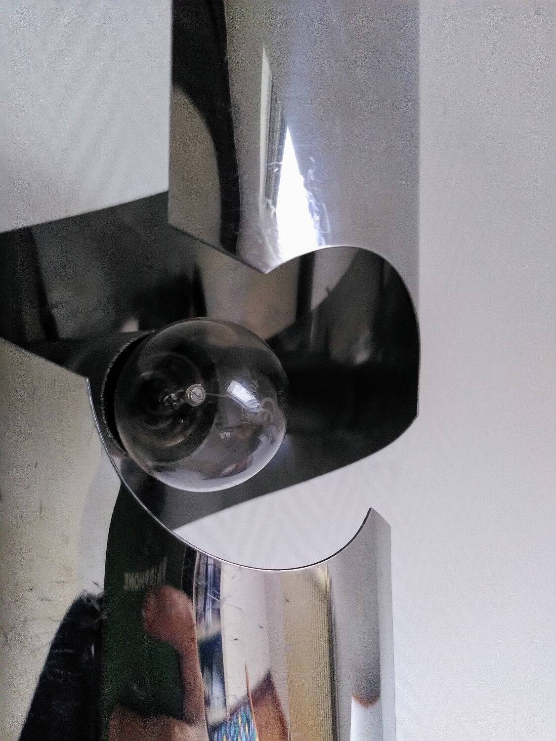 Chrome wall light from the 70s