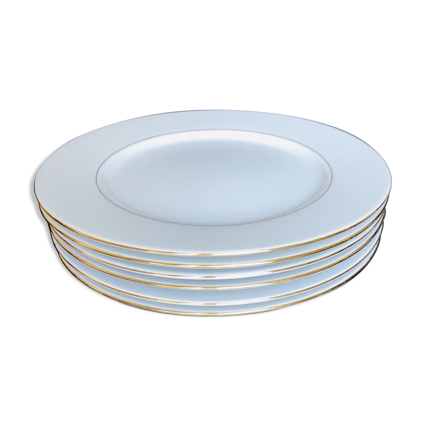 6 White porcelain plates