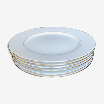 6 White porcelain plates