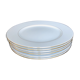 6 White porcelain plates