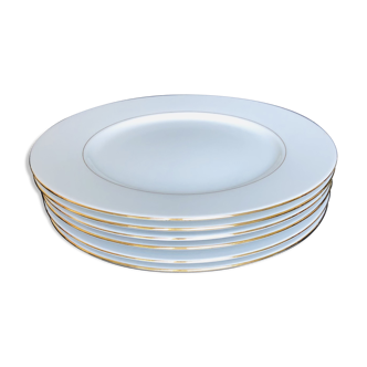 6 White porcelain plates