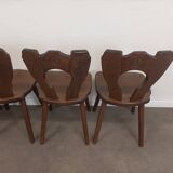 Set of 6 brutalist bistro chairs