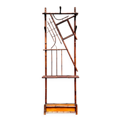 Vestiaire portemanteau 1900 en bambou