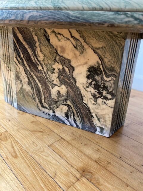 Green marble coffee table