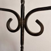 Candelabrum Chandelier Candle Holder Three Arms Light Wrought Iron 1940 Gothic