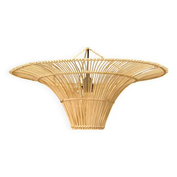 Natural rattan pendant light