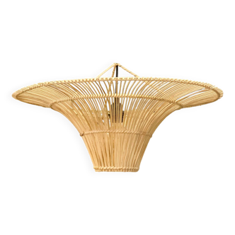 Natural rattan pendant light