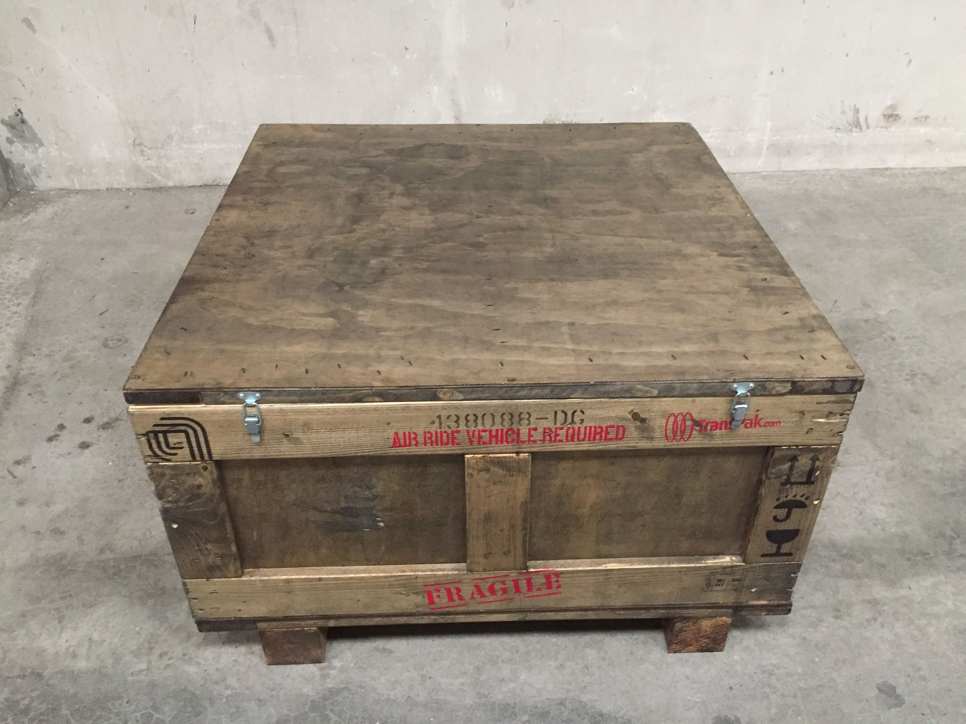 Coffee table industrial boot