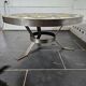 Round living room table from the 60s signed r.corroyez