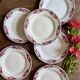 Set of 6 antique flat plates - Saint Amand Céranord