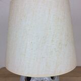 Brutalist ball lamp in openwork ceramic