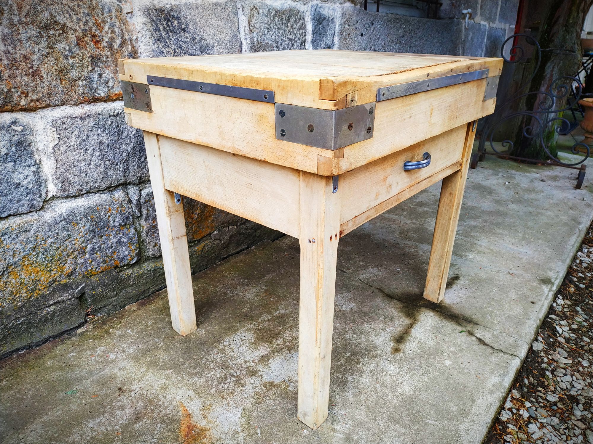 Old butcher's bill in solid beech