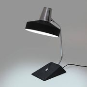 Table lamp in chrome metal and painted black by Seminara, 1960s.
