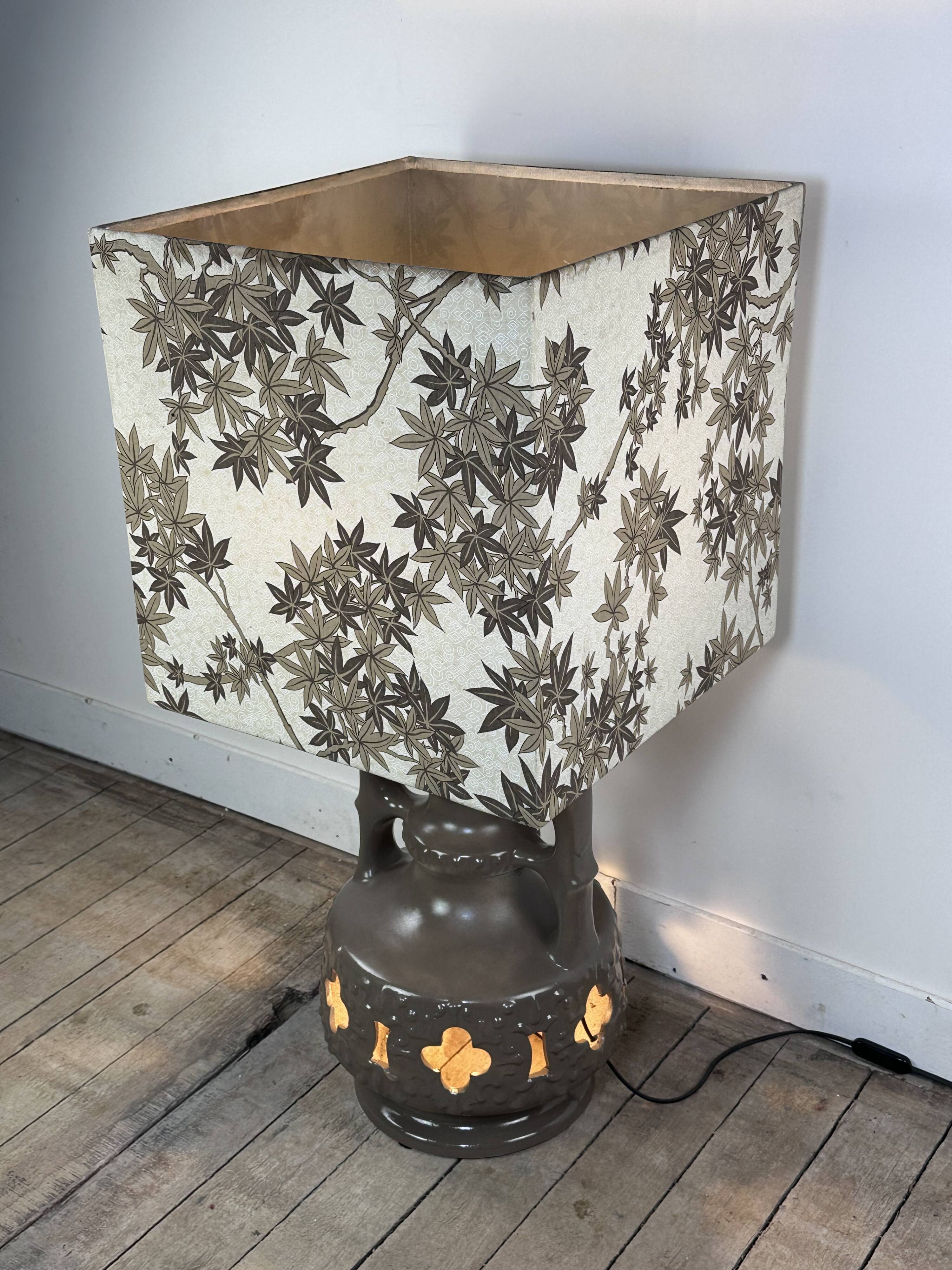 Vintage 1960s ceramic lamp by Frank Keramik