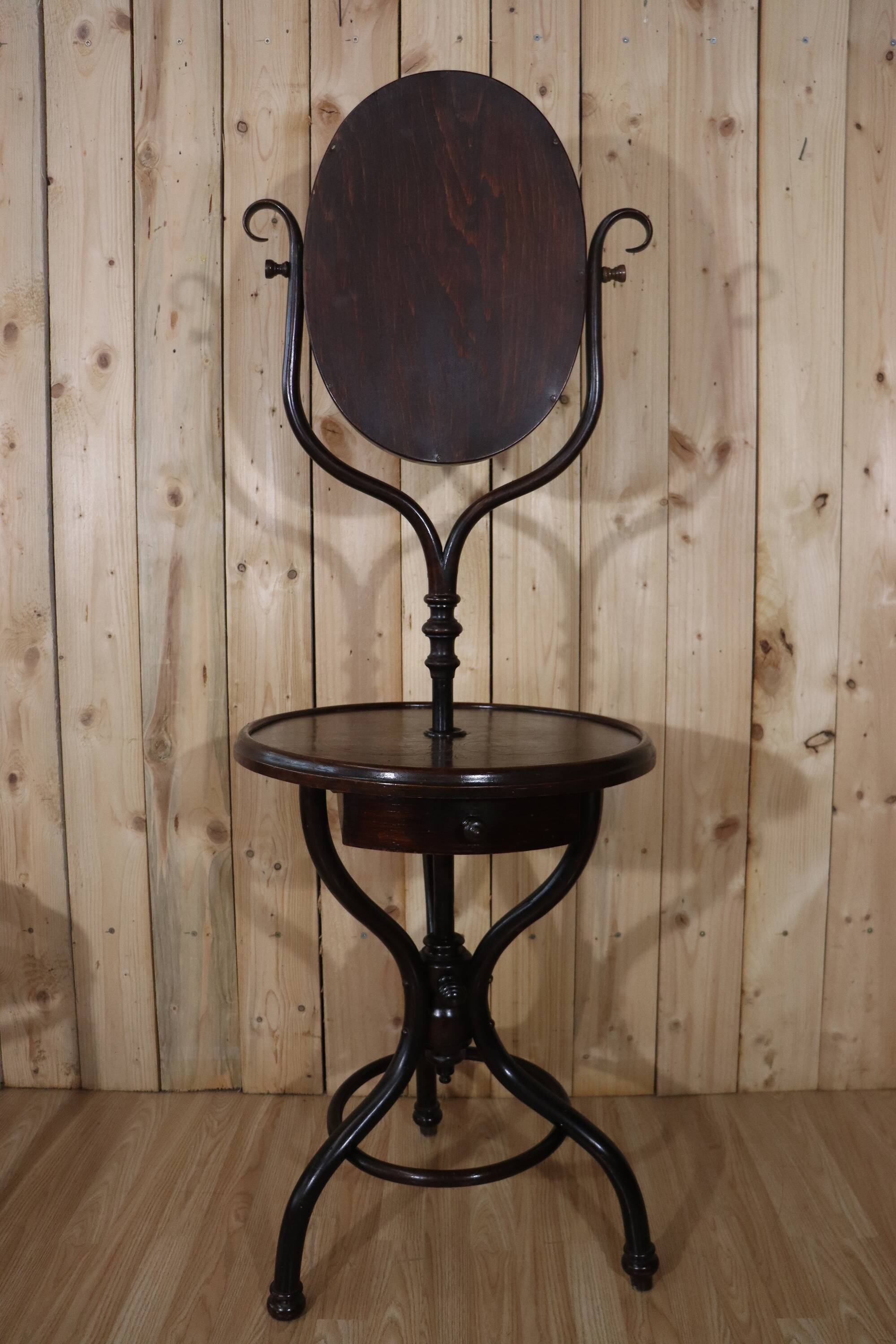 Meuble de toilette bois courbé style Thonet