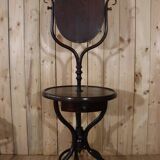Thonet style curved wood bathroom cabinet