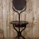 Thonet style curved wood bathroom cabinet