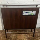Vintage rosewood bar by Metalform from the 60s