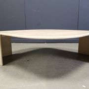 Vintage travertine coffee table by Roche Bobois, 1970s