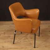Italian design armchair in faux leather