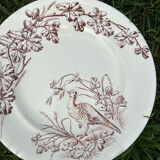 Set of 12 earthenware dinner plates, Hunting pattern