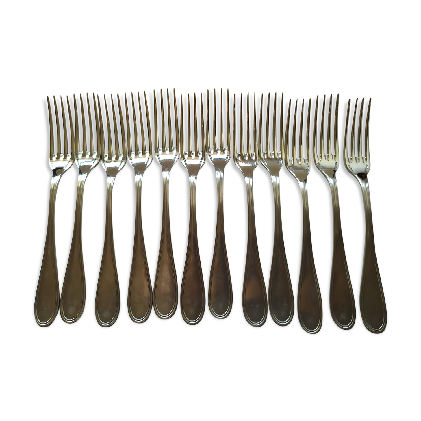 menagere 12 forks 12 large spoonfuls Cabanna 16/10th france