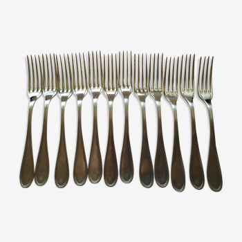 menagere 12 forks 12 large spoonfuls Cabanna 16/10th france