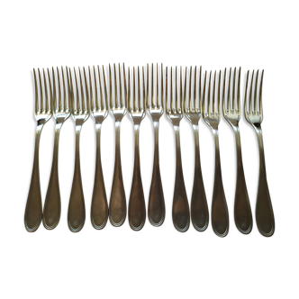 menagere 12 forks 12 large spoonfuls Cabanna 16/10th france