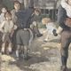 Children in the Monceau Garden. HST circa 1940. Signed Gilles. 81.5 x 65cm