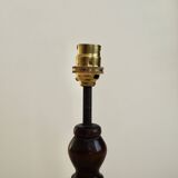 Turned wood lamp