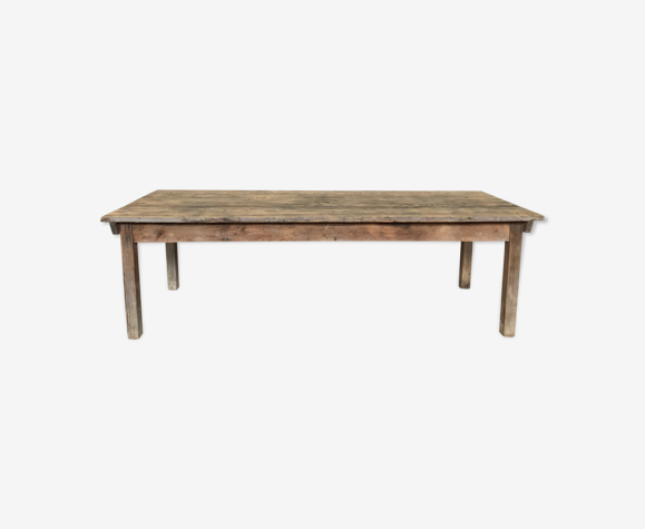 Old Large Farmhouse Table Dating From The Early 20th Century In Fir Wood Selency Early 20th Century In Fir Wood Selency, Large Farmhouse Table