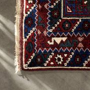 Vintage Red Hand-Woven Oriental Afghan Rug, 1970s