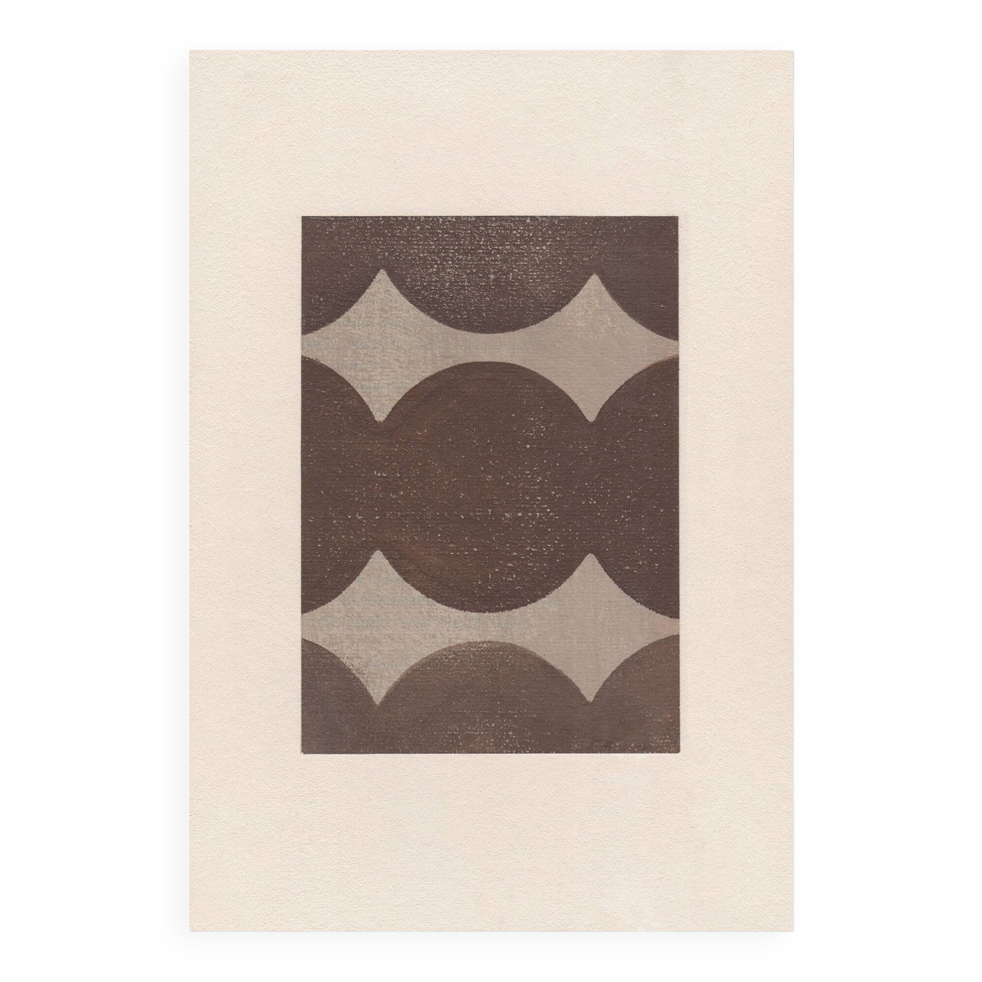 Peinture abstraite sur papier B352 signée Eawy