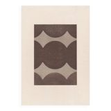 Peinture abstraite sur papier B352 signée Eawy